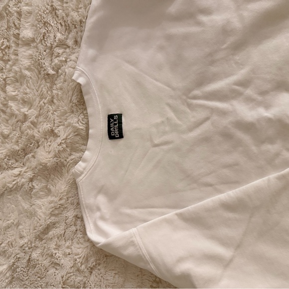 Daily Drills Oversized Sport Crew - Raw White with DD Green - Picture 8 of 8